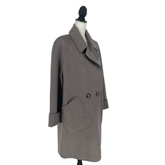Kinross Wool & Cashmere Blend Notch Collar Button Front Coat - Picture 7 of 16